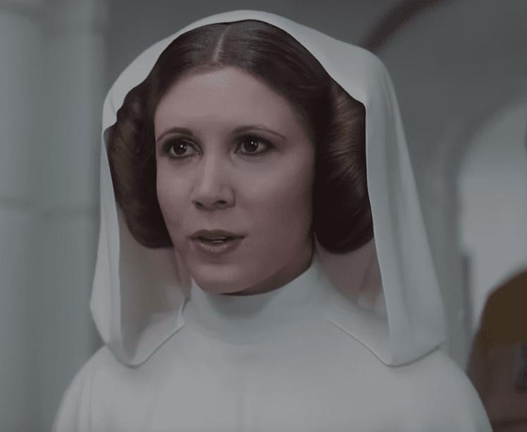 Carrie Fisher de-aged in Rogue One